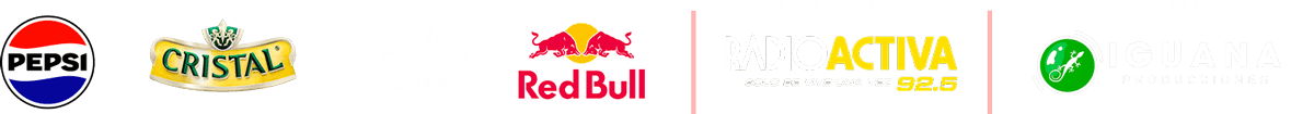 Pepsi, Cristal, Red Bull, Radio Activa e Iguana Producciones